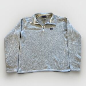 Patagonia Better Sweater Jacket Womens L 1/4 Zip Fleece Gray 25615 Gorpcore